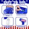 3 Pack 4th of July Bubbles Guns Toys with American Flag Electric Bubble Gun